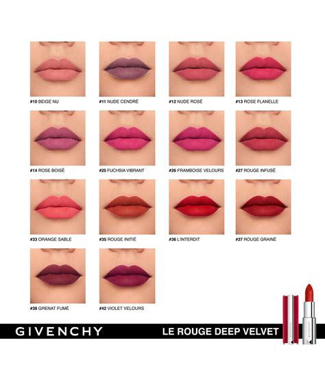 givenchy 205 rossetto rosso fuxia|Le Rouge Deep Velvet Matte Lipstick .